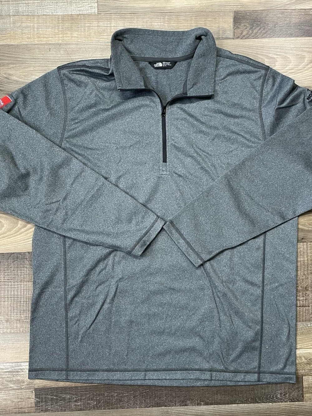The North Face Men’s XL 1/4 Zip Pullover Gray Fleece Owens Corning Warm Pullover